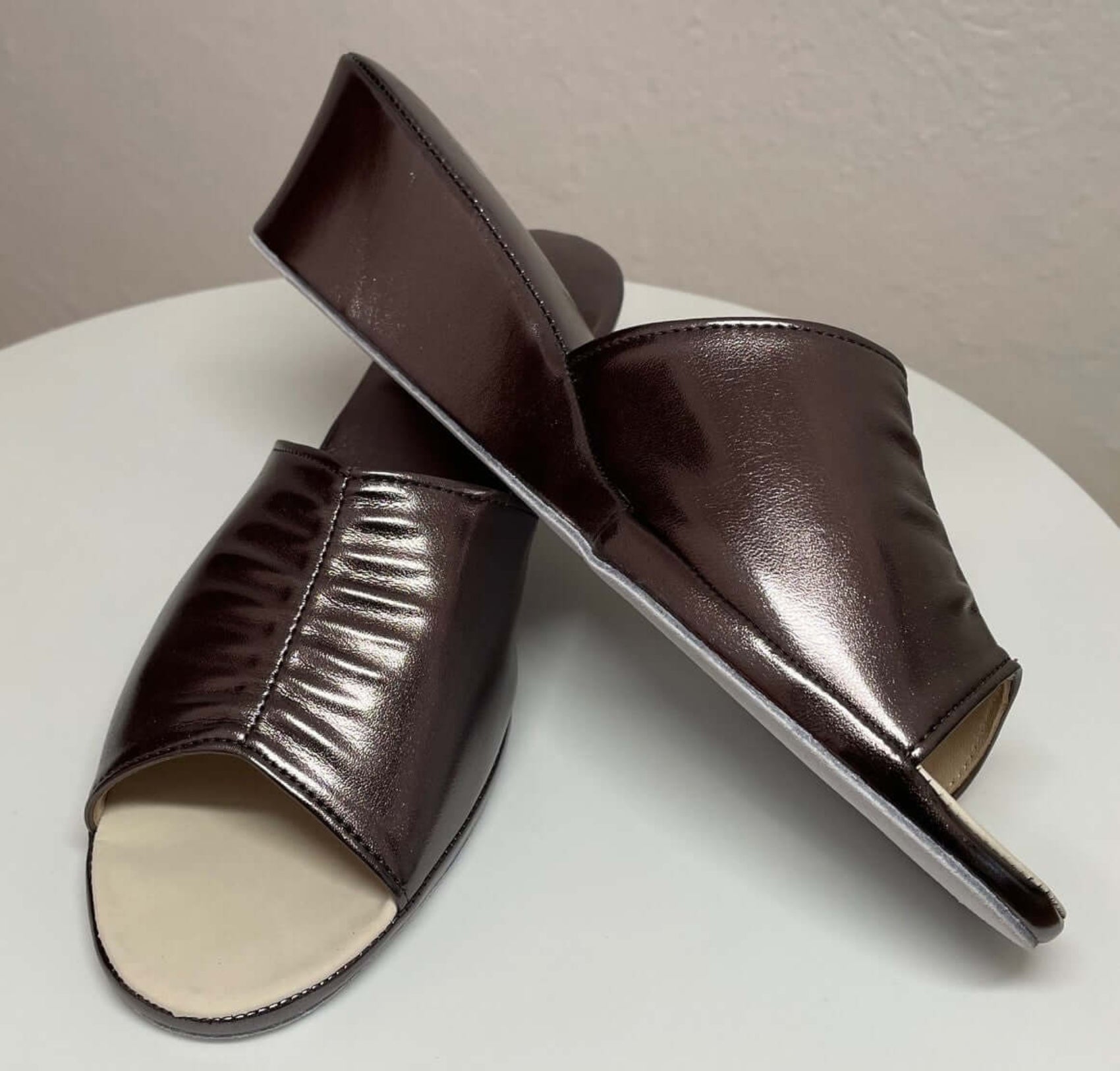 1805 Ecopelle Piombo Suola Bufalo Ciabatte da camera Donna Original Milly Made in Italy