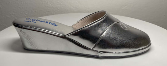 Original Milly 3000 Argento (Ecopelle) Ciabatta da camera donna
