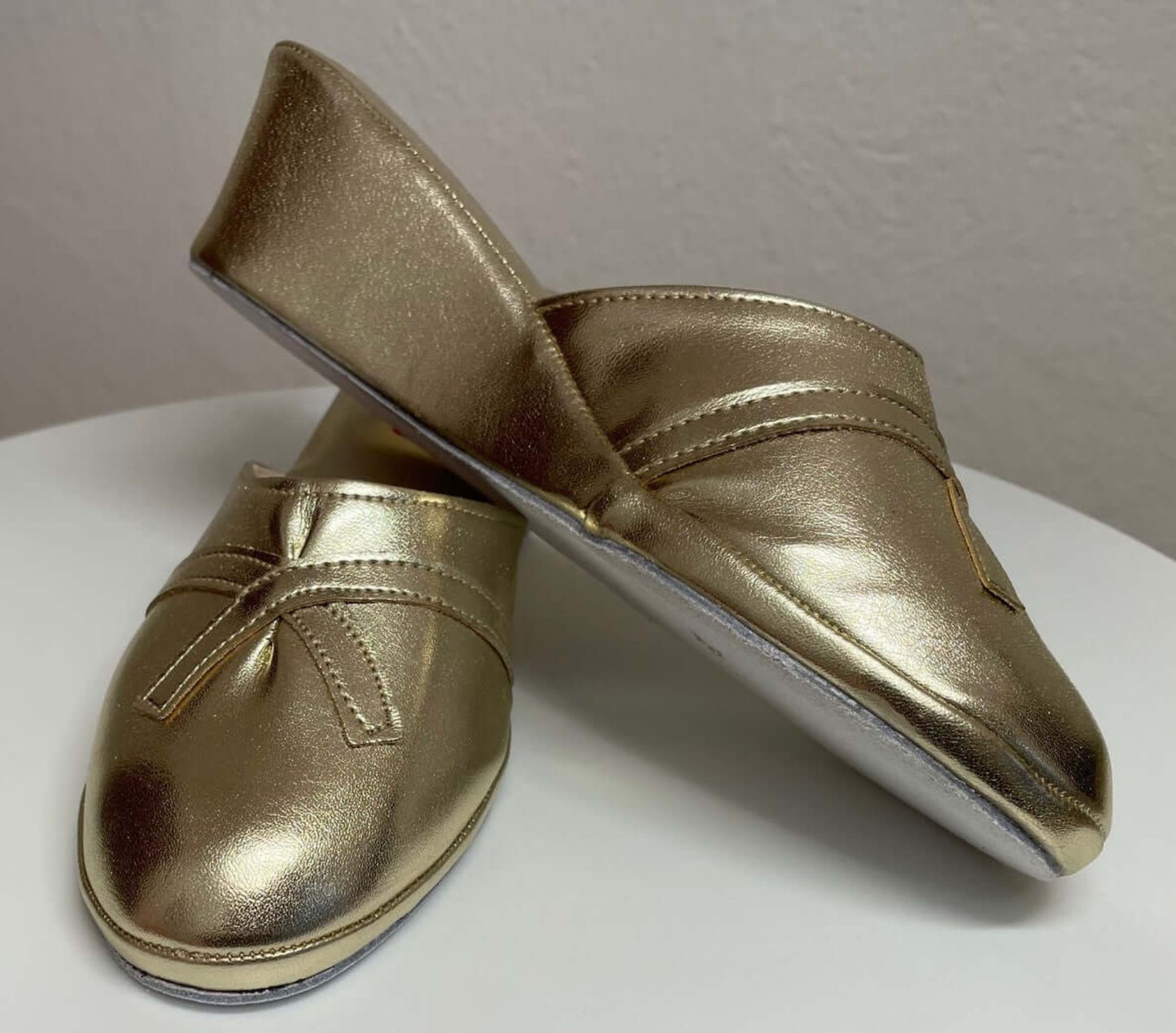 2000 Ecopelle Oro Suola Bufalo Ciabatte da camera Donna Original Milly Made in Italy
