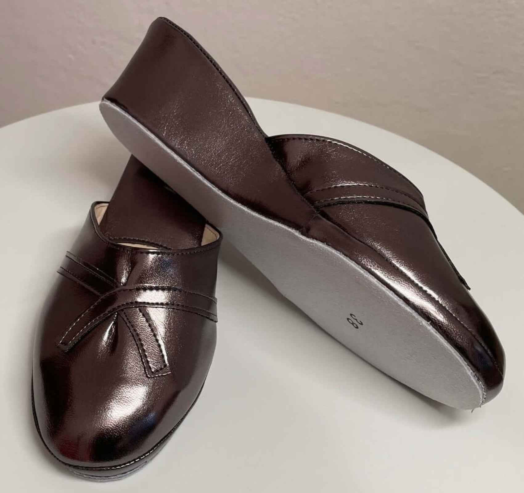 2000 Ecopelle Piombo Suola Bufalo Ciabatte da camera Donna Original Milly Made in Italy