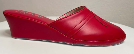 2000 Ecopelle Rosso Suola Bufalo Ciabatte da camera Donna Original Milly Made in Italy