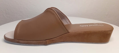 Original Milly 0120 Nappa Taupe (PelleTop) Ciabatta da camera Donna