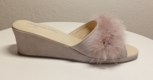 Original Milly 102 Camoscio Peonia (PelleTop) Ciabatta da camera donna