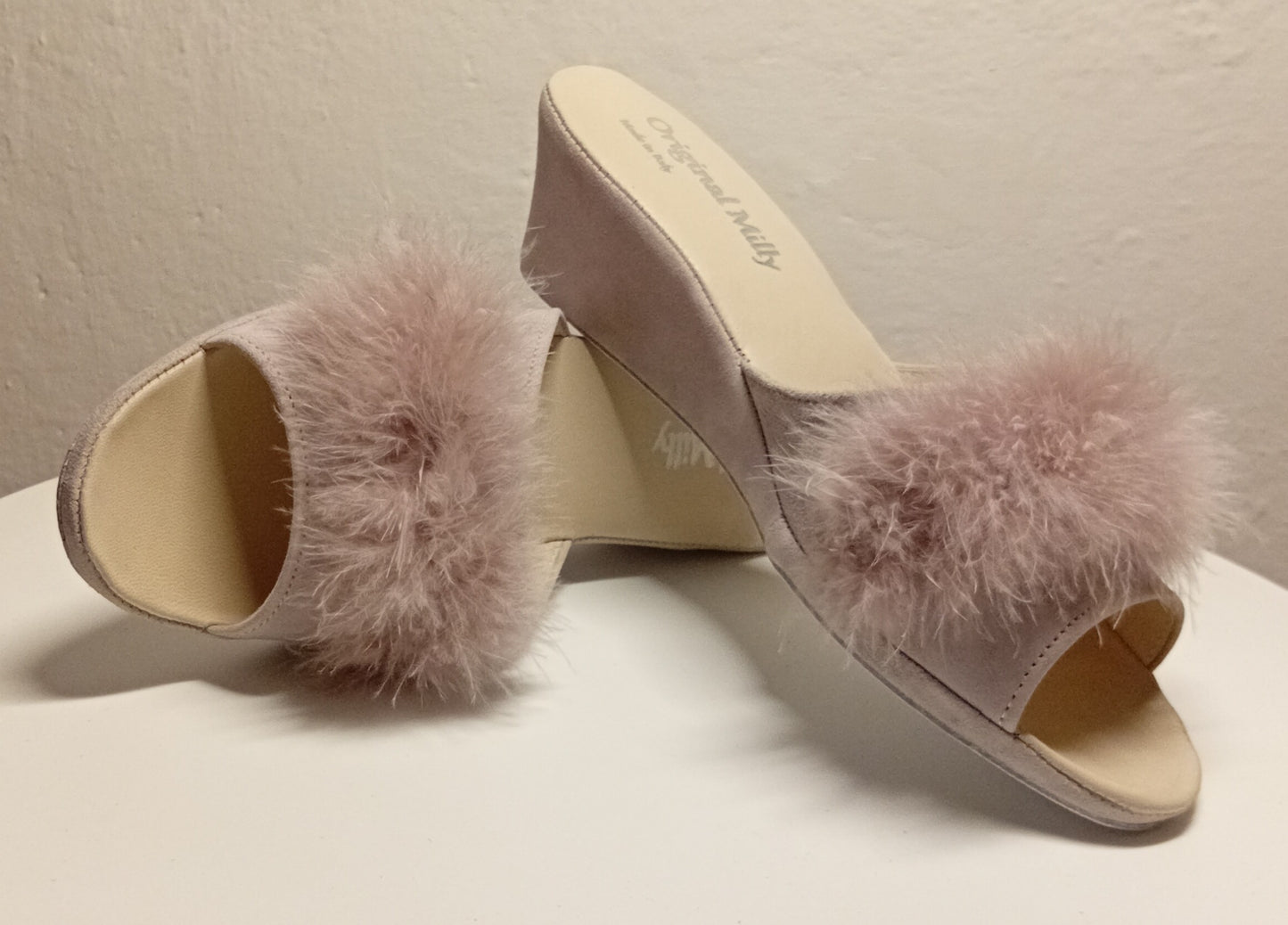 Original Milly 102 Camoscio Peonia (PelleTop) Ciabatta da camera donna