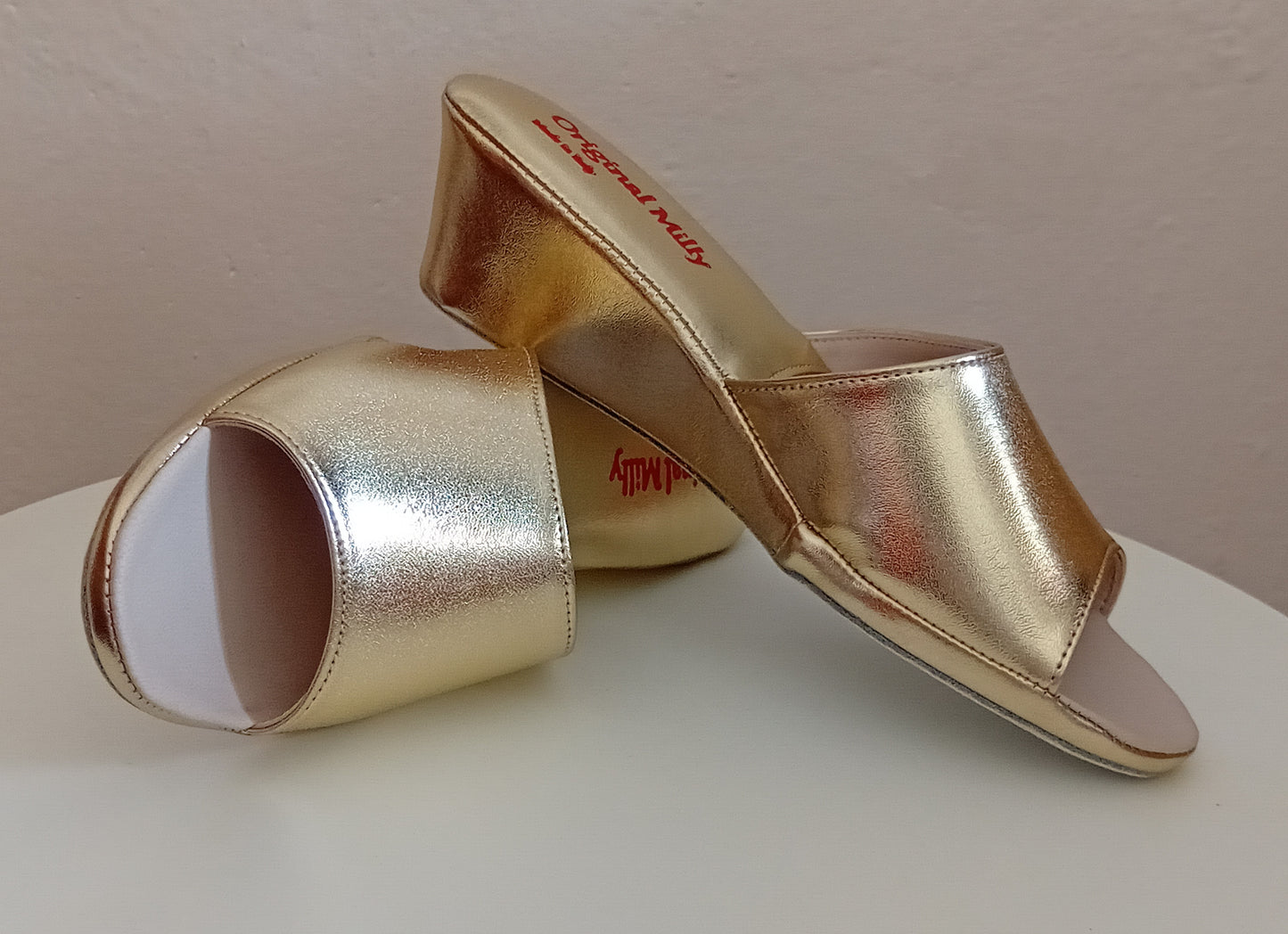 Original Milly 103 Oro (Ecopelle) Ciabatta da camera donna