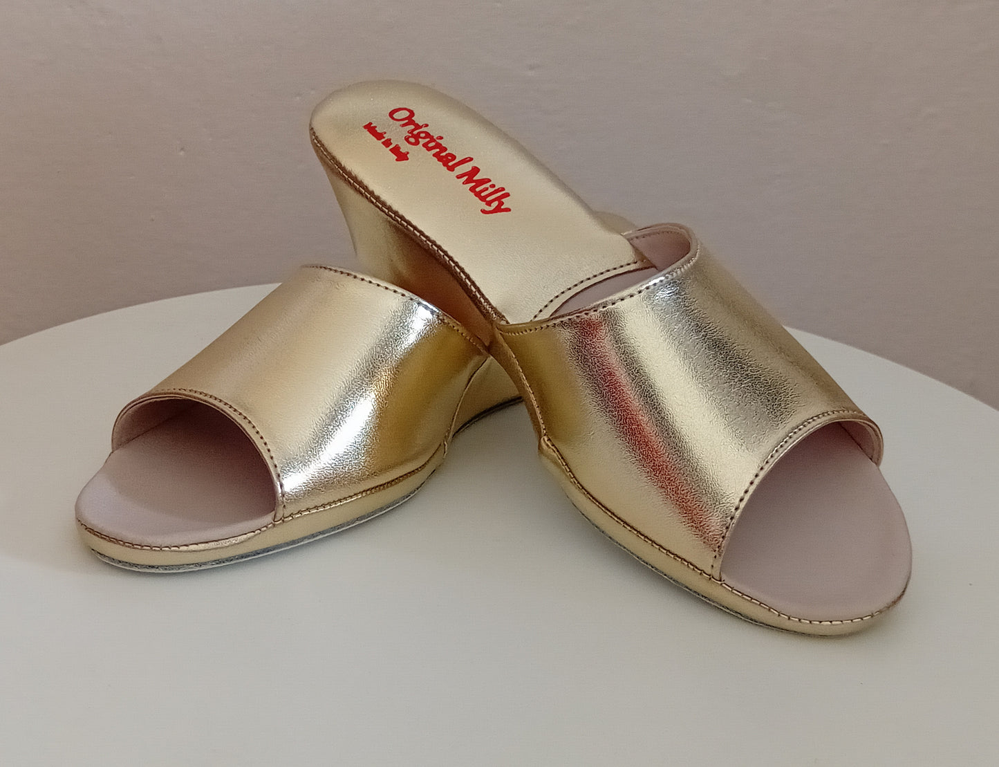 Original Milly 103 Oro (Ecopelle) Ciabatta da camera donna