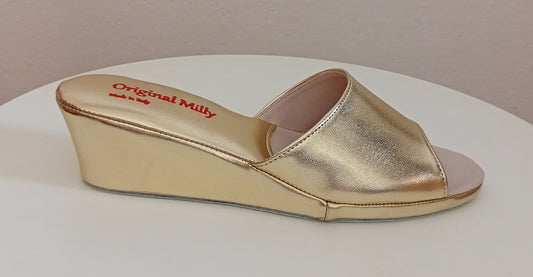 Original Milly 103 Oro (Ecopelle) Ciabatta da camera donna