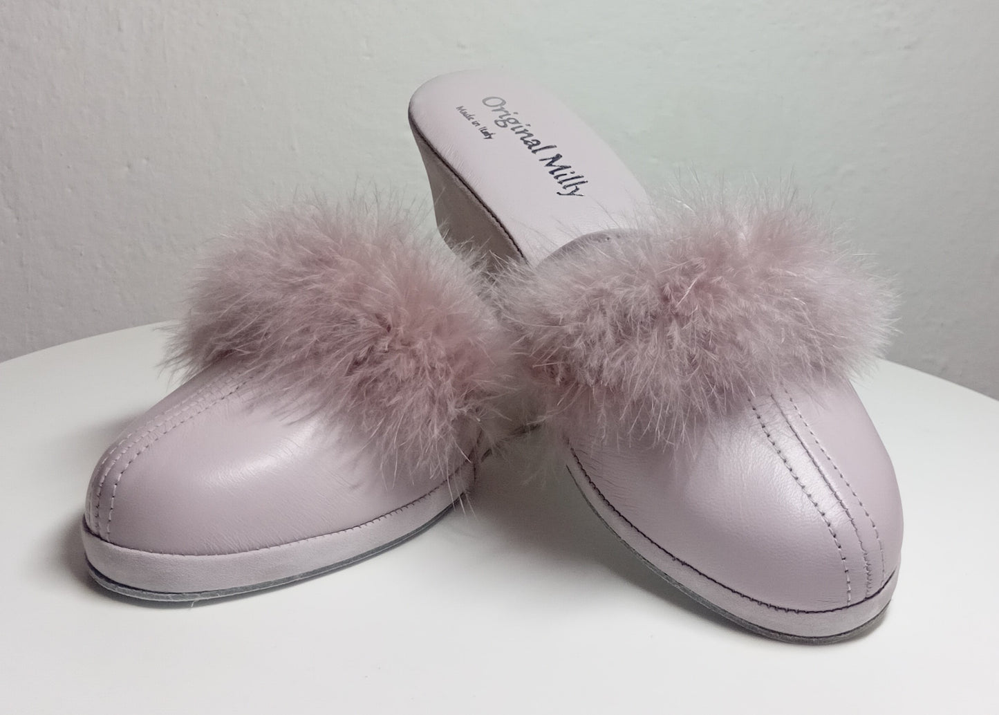 Original Milly 0300 Nappa Peonia (PelleTop) Ciabatta da camera Donna