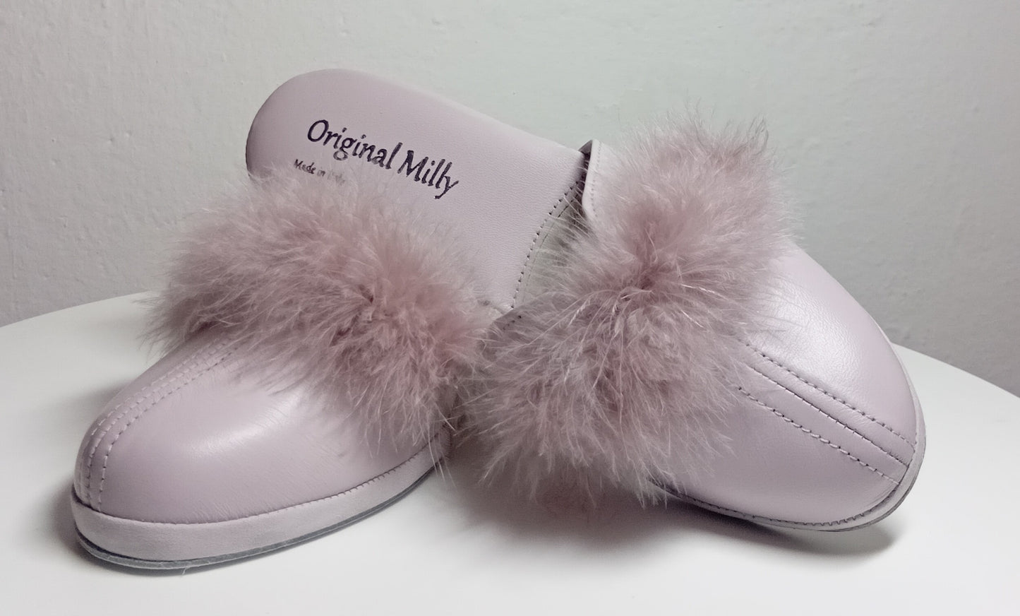 Original Milly 0300 Nappa Peonia (PelleTop) Ciabatta da camera Donna