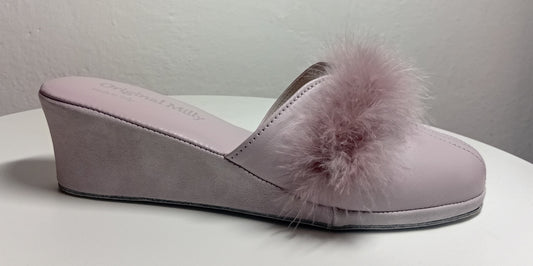 Original Milly 0300 Nappa Peonia (PelleTop) Ciabatta da camera Donna