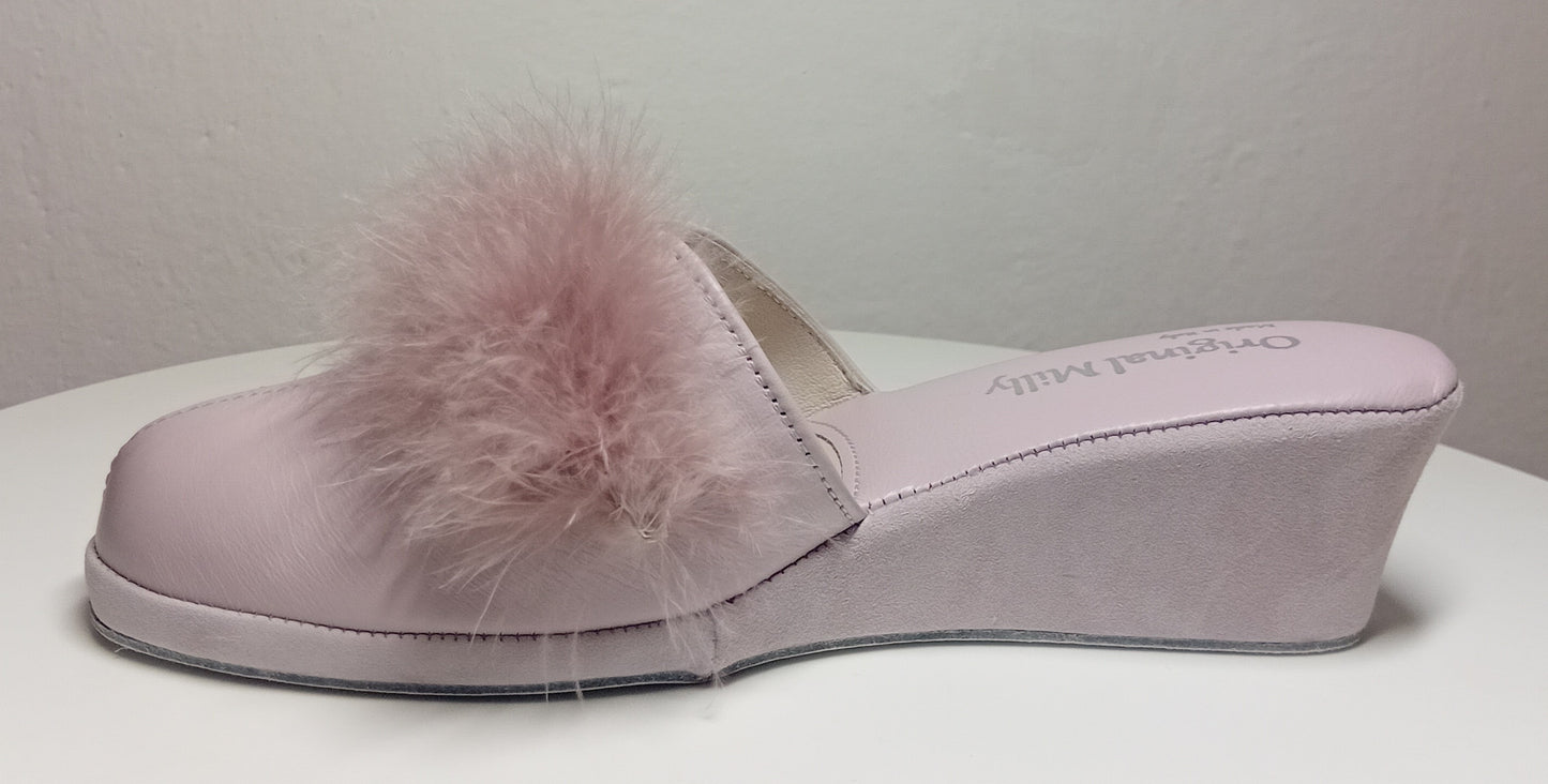 Original Milly 0300 Nappa Peonia (PelleTop) Ciabatta da camera Donna