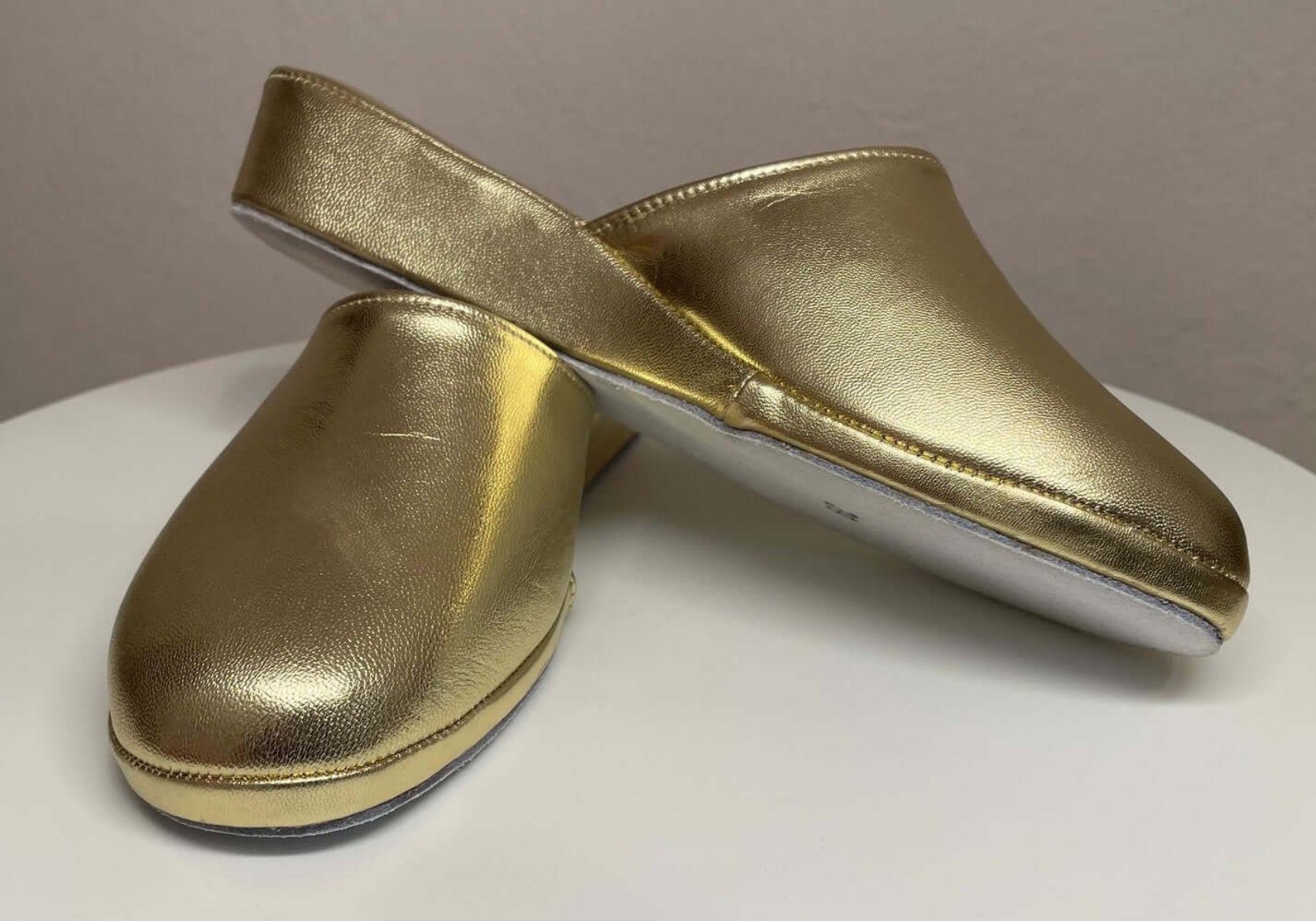 202 Nappa Oro suola Bufalo Ciabatte da camera Donna Original Milly Made in Italy