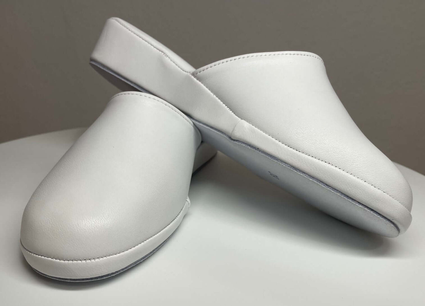 202 Nappa e Camoscio Bianco suola Bufalo Ciabatte da camera Donna Original Milly Made in Italy