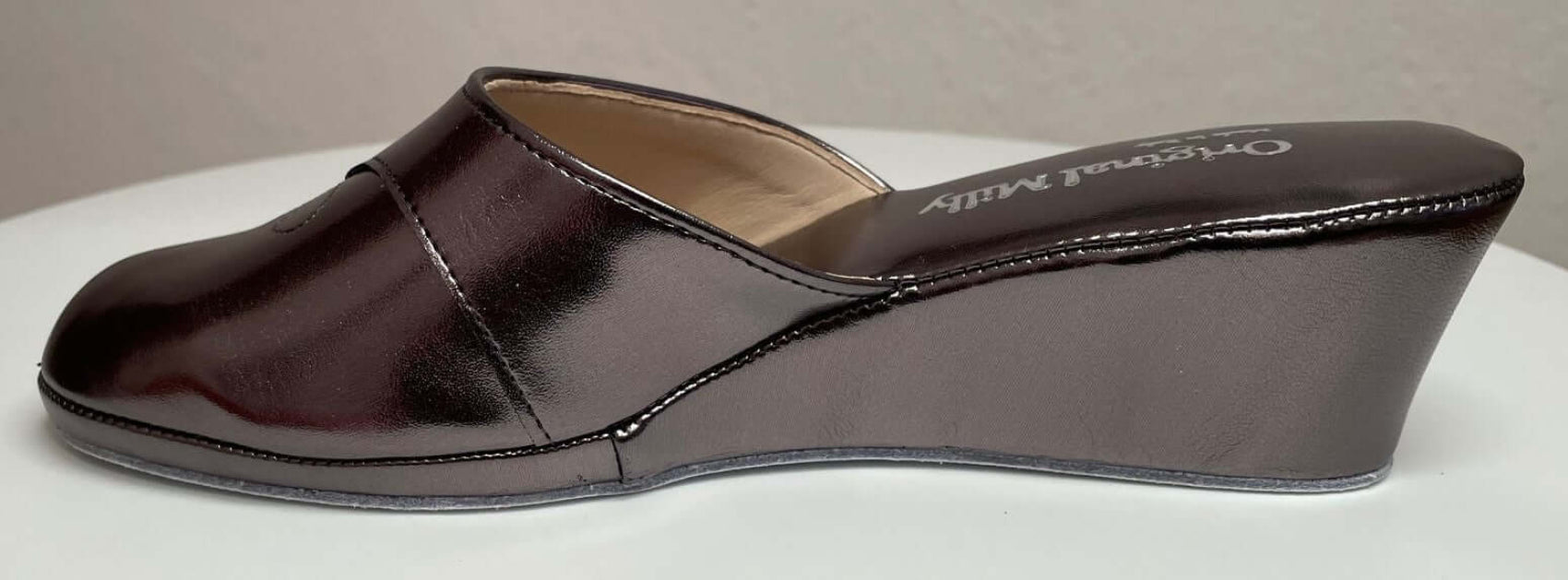 3000 Ecopelle Piombo Suola Bufalo Ciabatte da camera Donna Original Milly Made in Italy