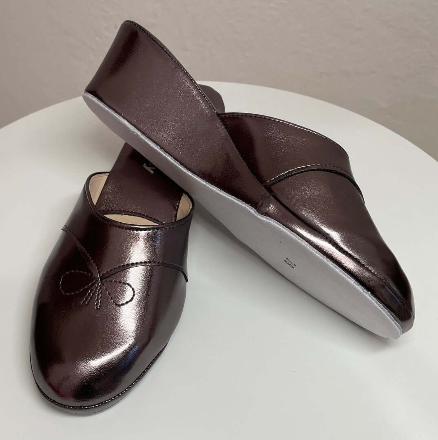 3000 Ecopelle Piombo Suola Bufalo Ciabatte da camera Donna Original Milly Made in Italy