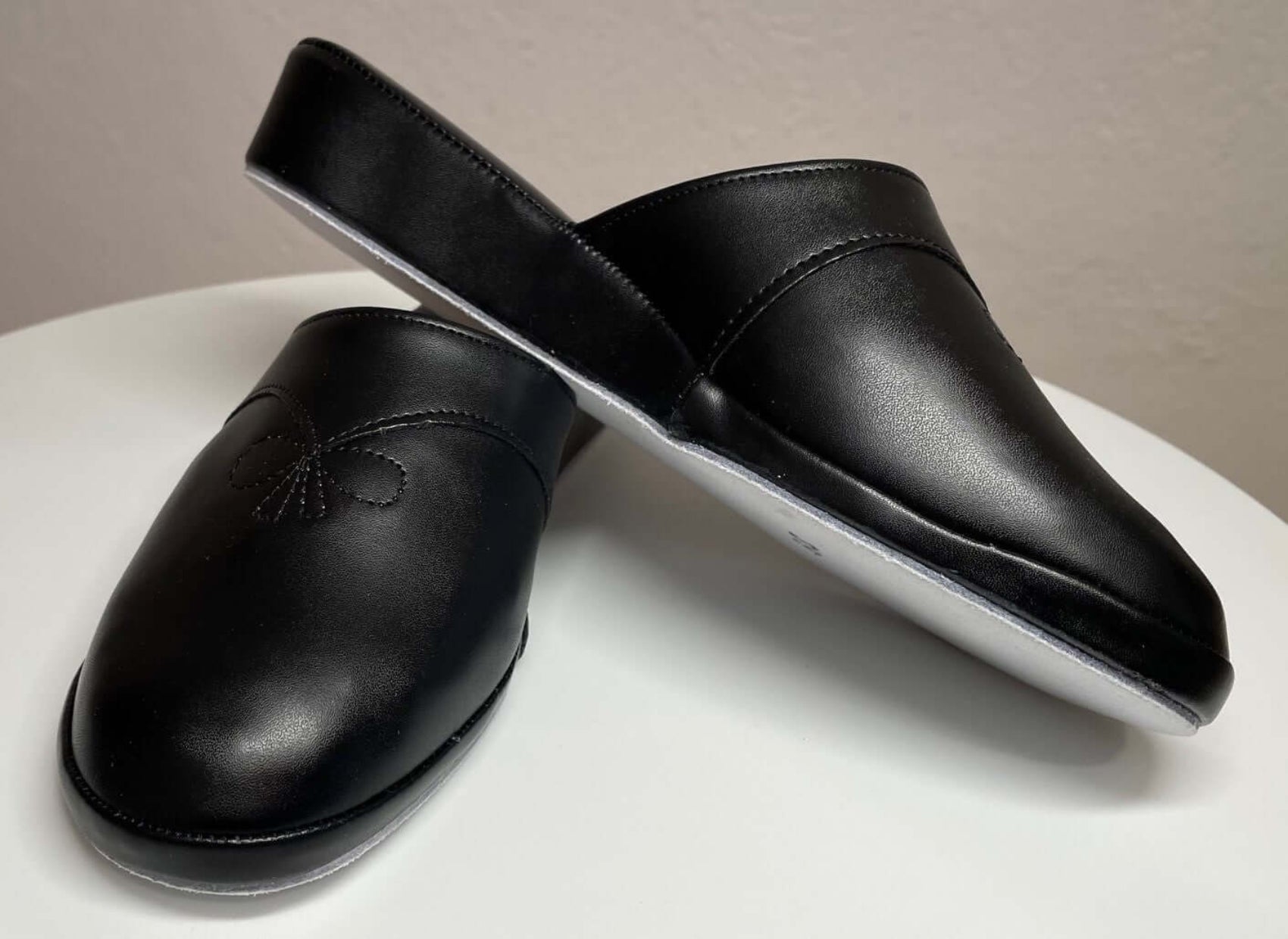 3200 Ecopelle Nero Suola Bufalo Ciabatte da camera Donna Original Milly Made in Italy