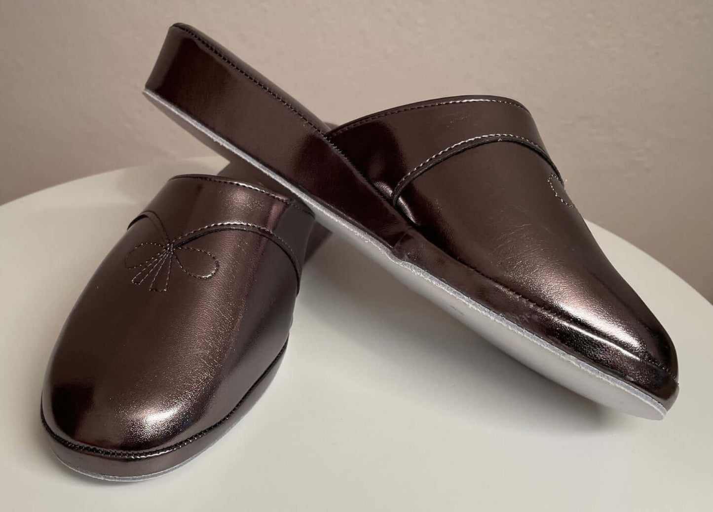 3200 Ecopelle Piombo Suola Bufalo Ciabatte da camera Donna Original Milly Made in Italy