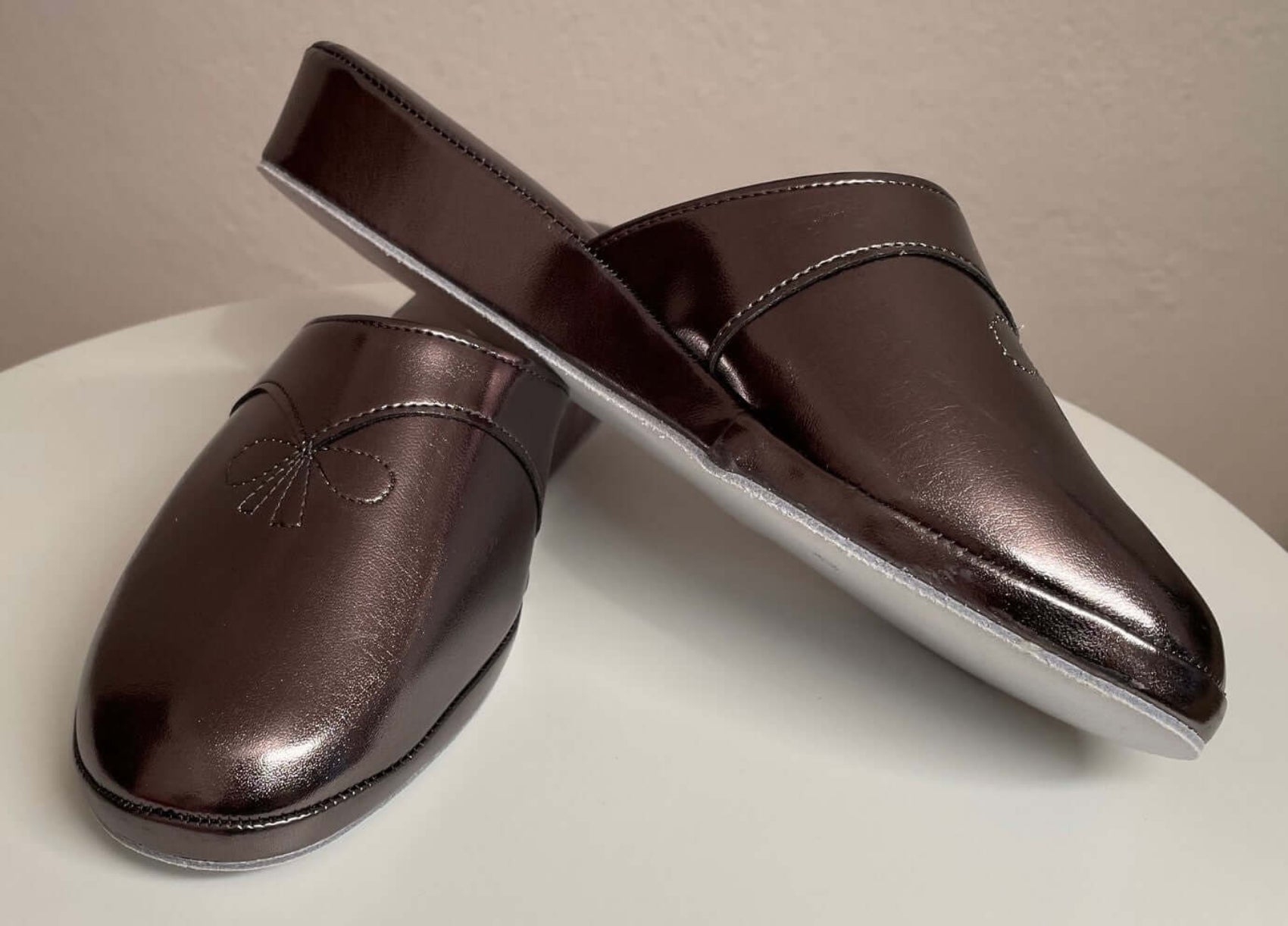 3200 Ecopelle Piombo Suola Bufalo Ciabatte da camera Donna Original Milly Made in Italy