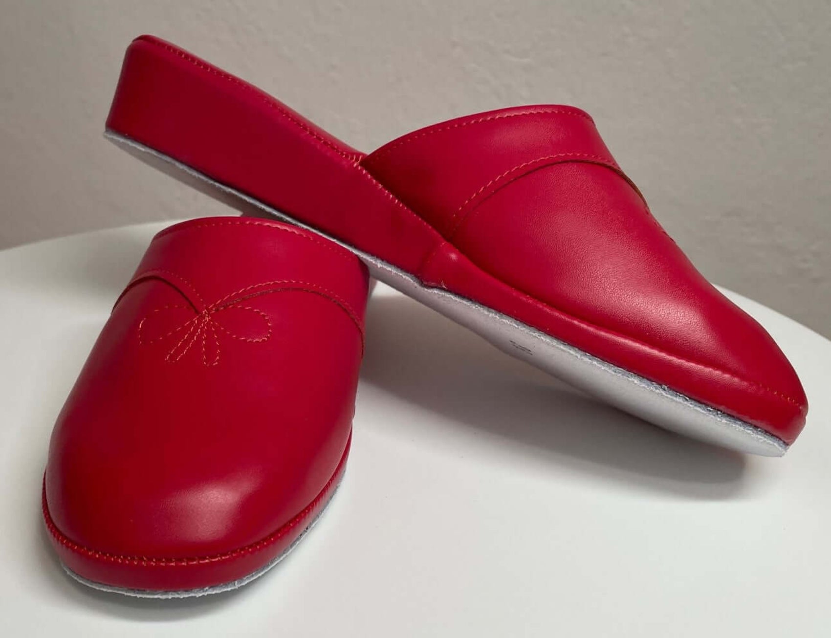 3200 Ecopelle Rosso Suola Bufalo Ciabatte da camera Donna Original Milly Made in Italy