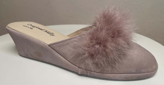 Original Milly 9000 Camoscio Peonia (PelleTop) Ciabatta da camera donna