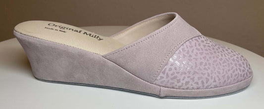 3500 Camoscio Peonia suola Bufalo Ciabatte da camera Donna Original Milly Made in Italy