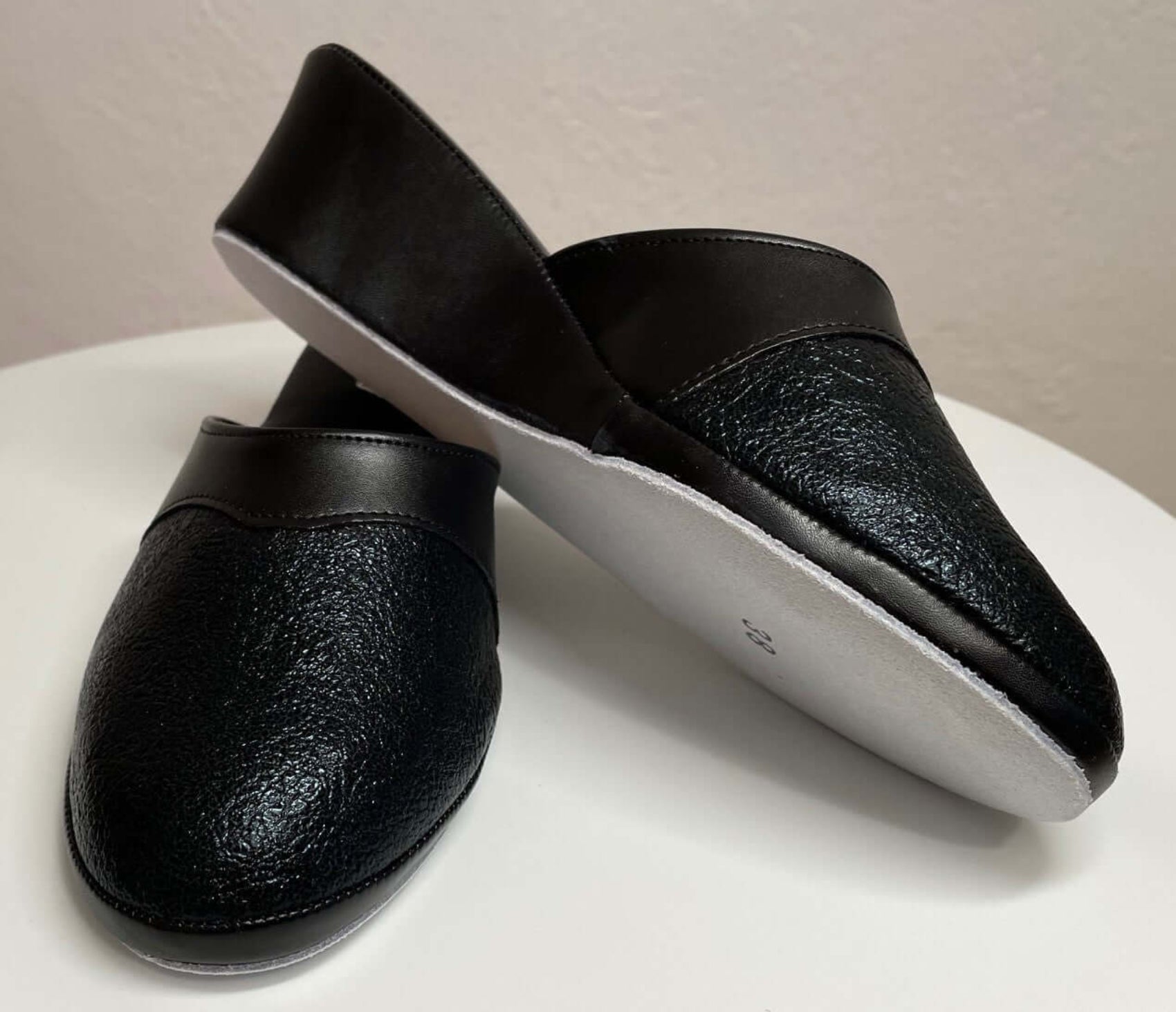 4000 Ecopelle Nero Suola Bufalo Ciabatte da camera Donna Original Milly Made in Italy