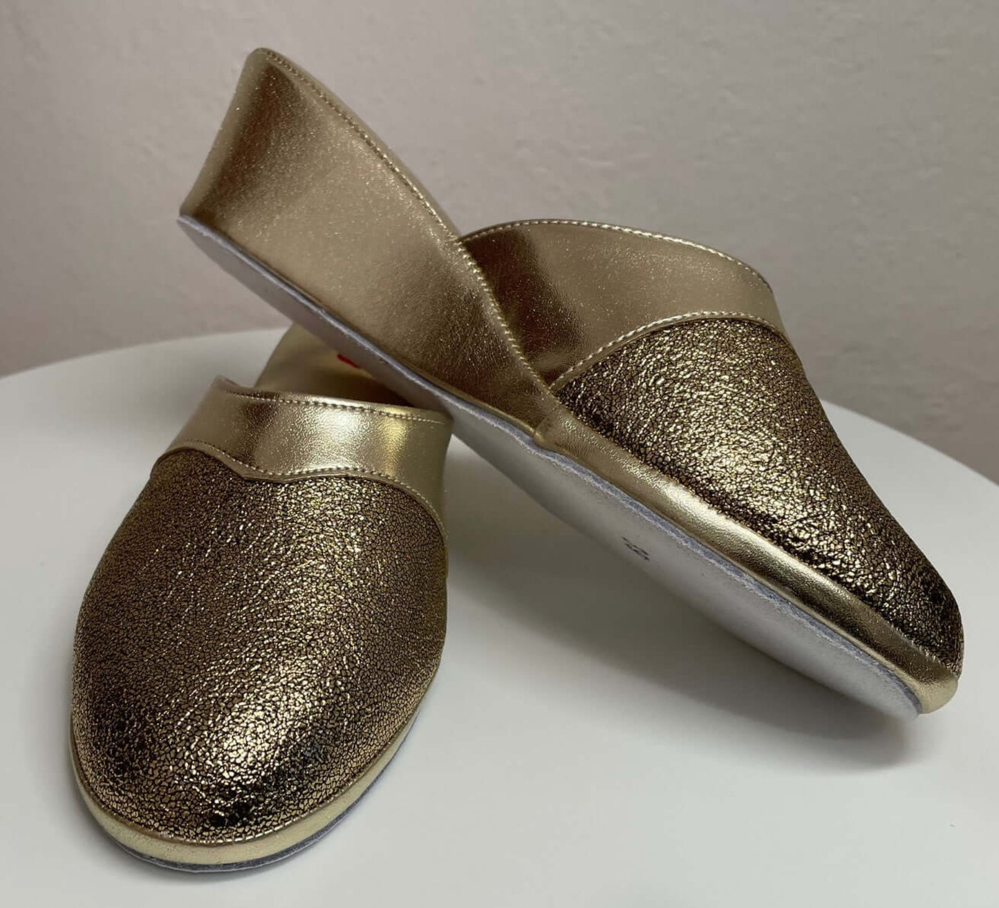 4000 Ecopelle Oro Suola Bufalo Ciabatte da camera Donna Original Milly Made in Italy