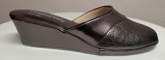 4000 Ecopelle Piombo Suola Bufalo Ciabatte da camera Donna Original Milly Made in Italy