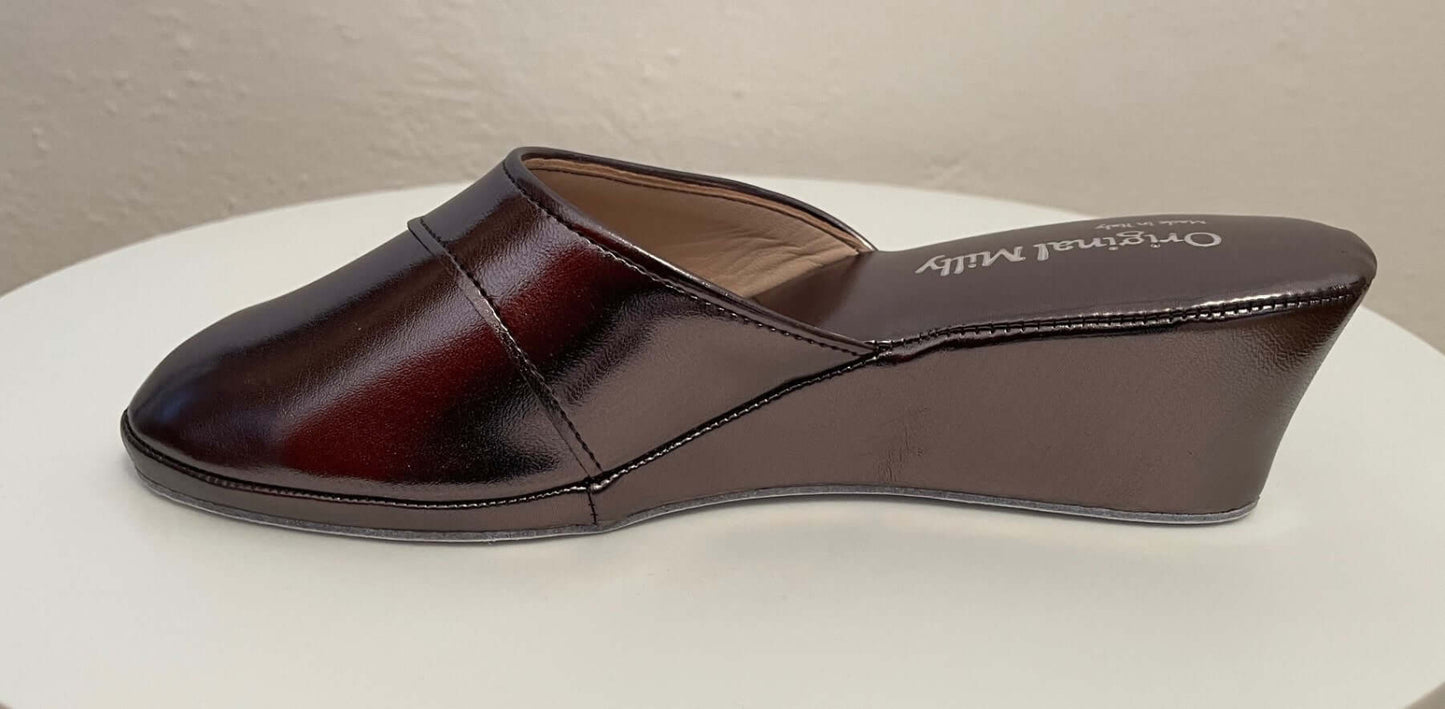 4001 Ecopelle Piombo suola Bufalo Ciabatte da camera Donna Original Milly Made in Italy