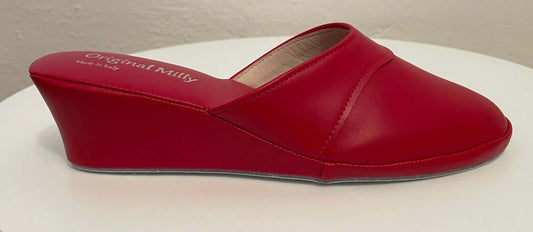 4001 Ecopelle Rosso suola Bufalo Ciabatte da camera Donna Original Milly Made in Italy