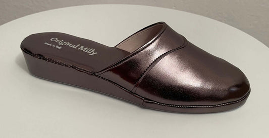 4002 Ecopelle piombo suola Bufalo Ciabatte da camera Donna Original Milly Made in Italy