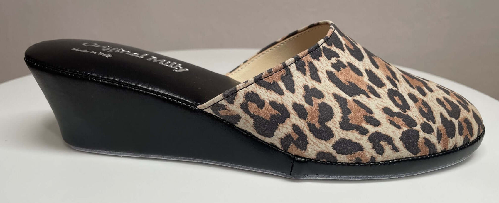 5000 Camoscio Leopardo suola Bufalo Ciabatte da camera Donna Original Milly Made in Italy