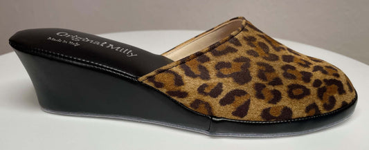 5000 Ecopelle Animal suola Bufalo Ciabatte da camera Donna Original Milly Made in Italy