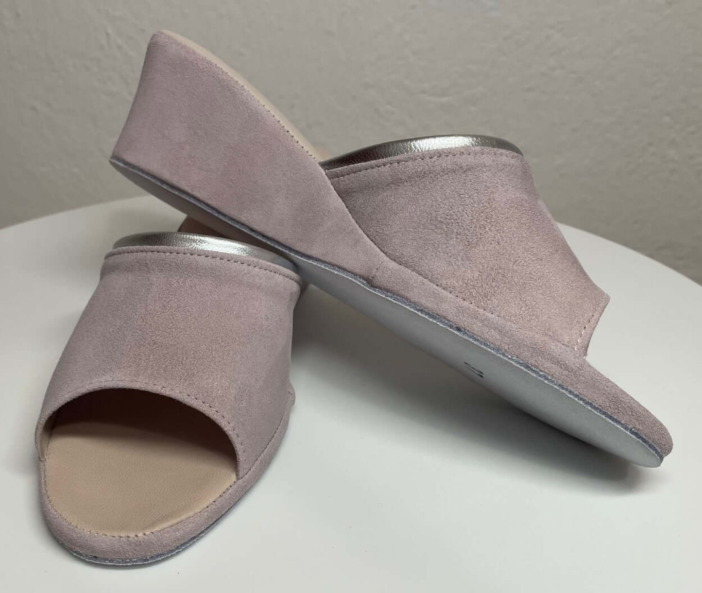 7000 Camoscio Peonia suola Bufalo Ciabatte da camera Donna Original Milly Made in Italy