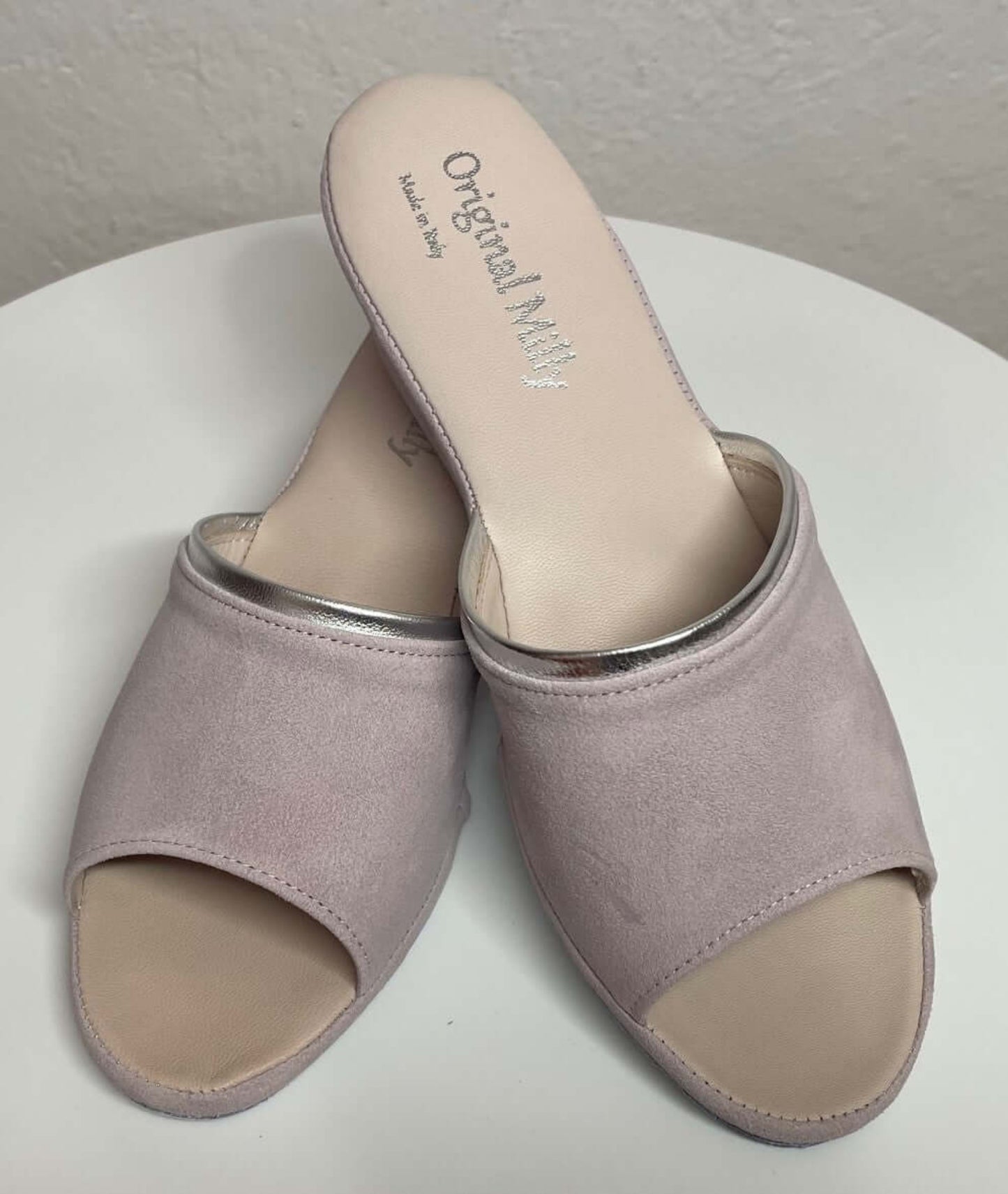 7000 Camoscio Peonia suola Bufalo Ciabatte da camera Donna Original Milly Made in Italy