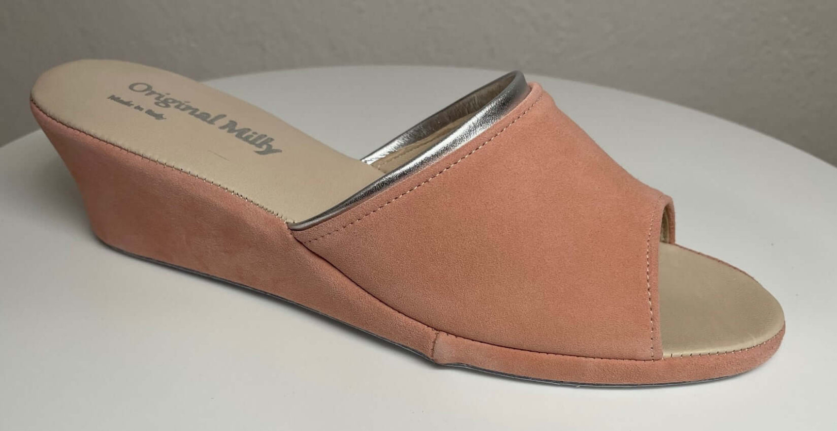 7000 Camoscio Pesca suola Bufalo Ciabatte da camera Donna Original Milly Made in Italy