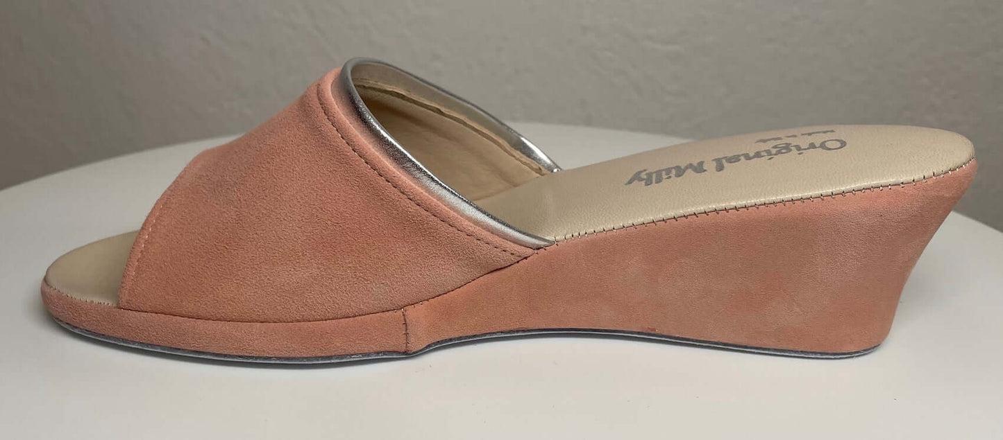 7000 Camoscio Pesca suola Bufalo Ciabatte da camera Donna Original Milly Made in Italy