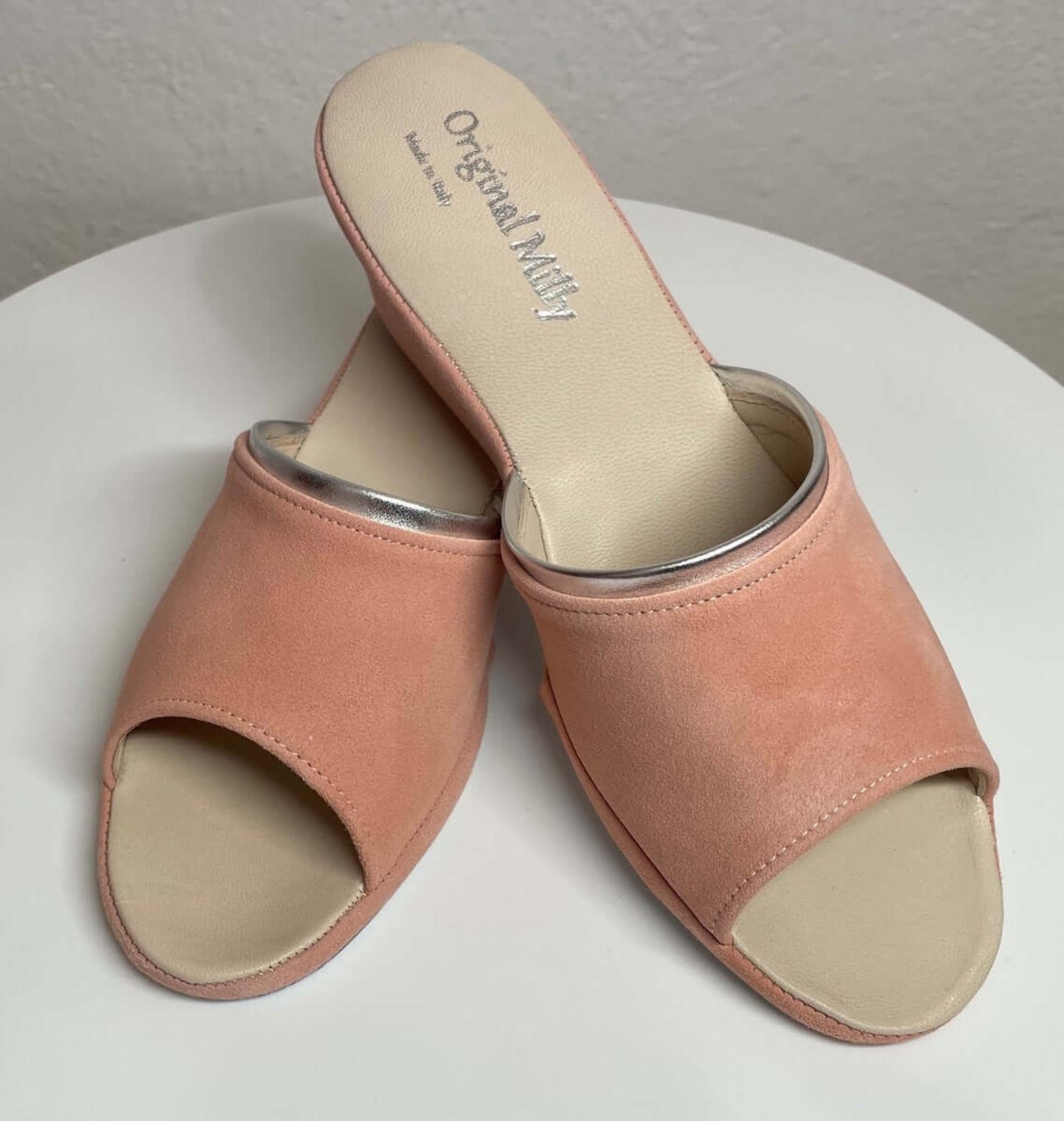 7000 Camoscio Pesca suola Bufalo Ciabatte da camera Donna Original Milly Made in Italy