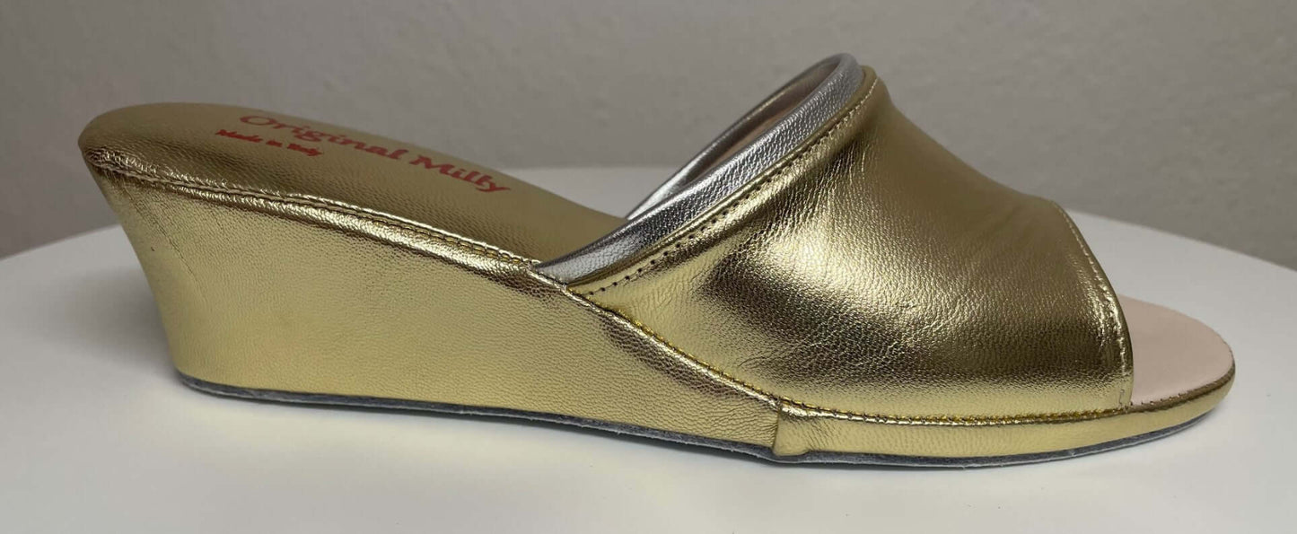 7000 Nappa Oro suola Bufalo Ciabatte da camera Donna Original Milly Made in Italy