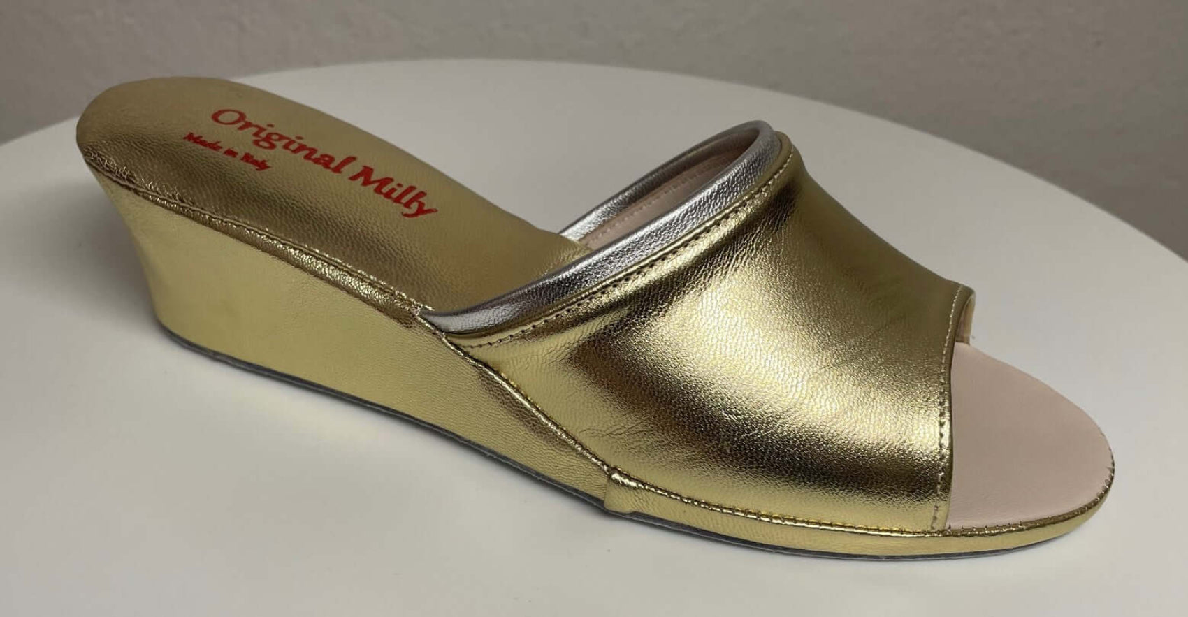 7000 Nappa Oro suola Bufalo Ciabatte da camera Donna Original Milly Made in Italy