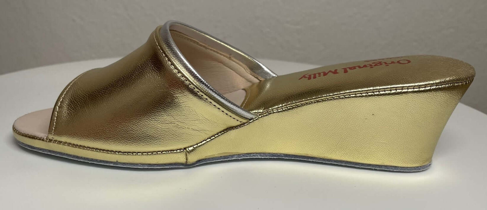 7000 Nappa Oro suola Bufalo Ciabatte da camera Donna Original Milly Made in Italy