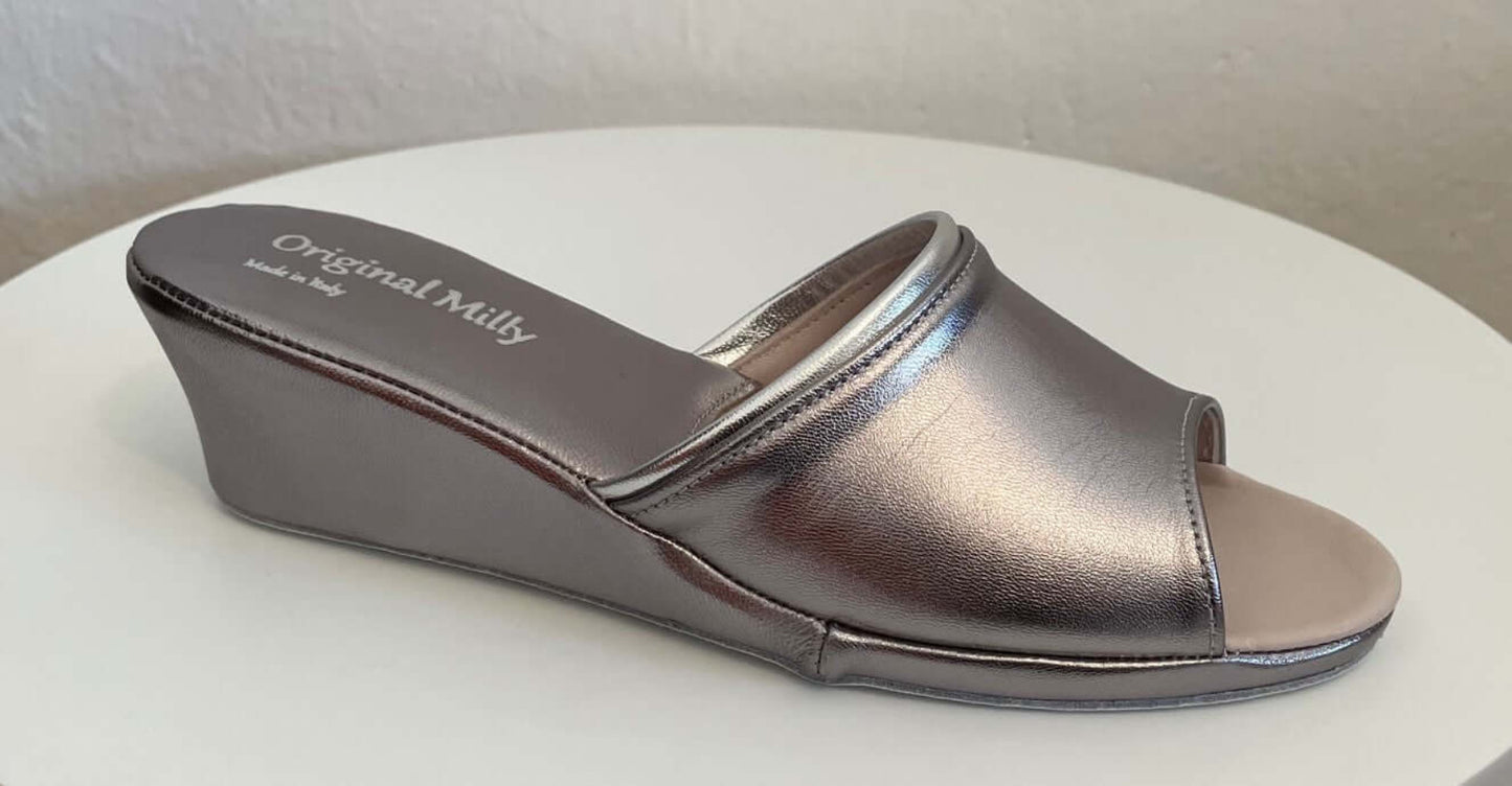 7000 Nappa Piombo suola Bufalo Ciabatte da camera Donna Original Milly Made in Italy