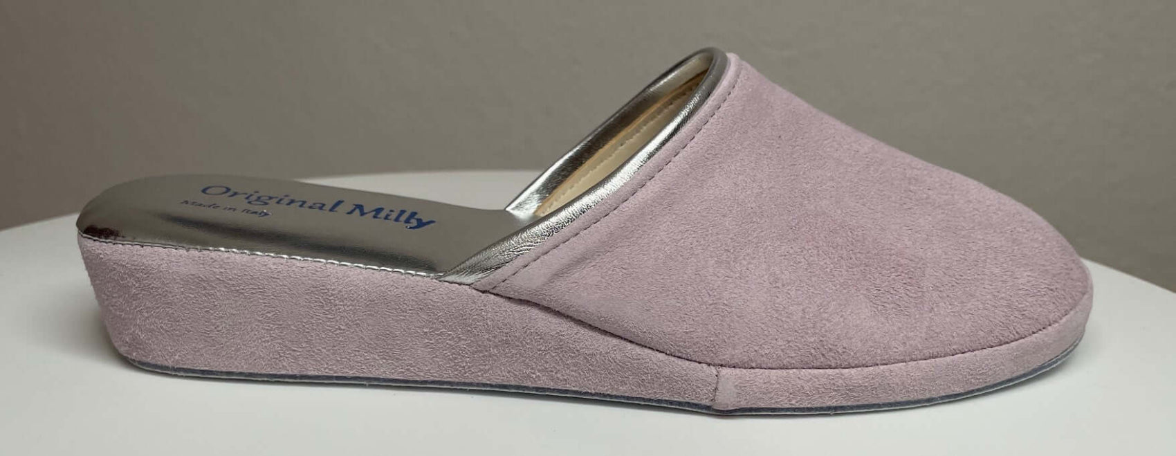 7200 Camoscio Peonia suola Bufalo Ciabatte da camera Donna Original Milly Made in Italy