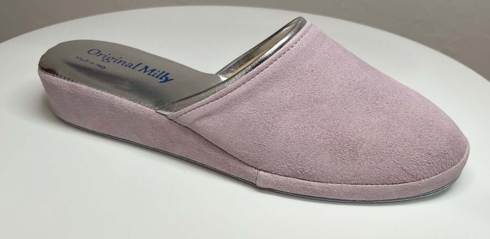 7200 Camoscio Peonia suola Bufalo Ciabatte da camera Donna Original Milly Made in Italy