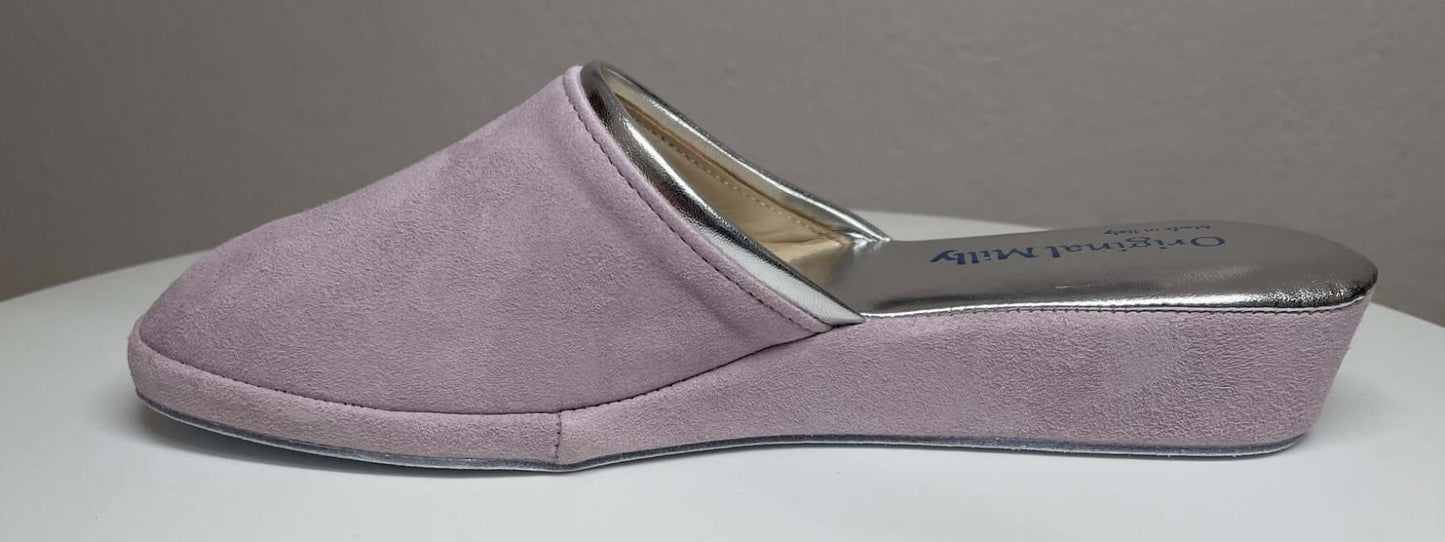 7200 Camoscio Peonia suola Bufalo Ciabatte da camera Donna Original Milly Made in Italy