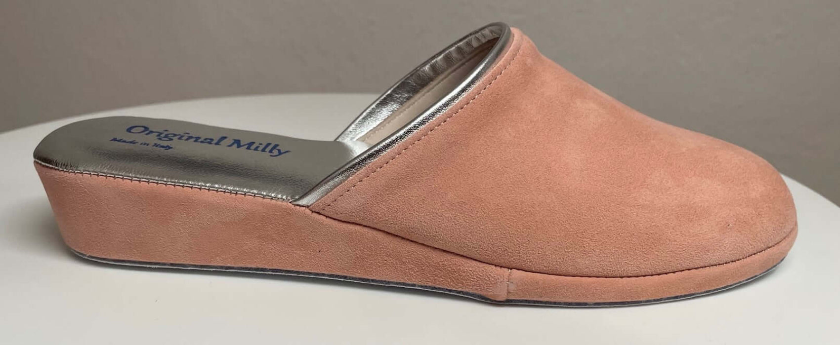 7200 Camoscio Pesca suola Bufalo Ciabatte da camera Donna Original Milly Made in Italy