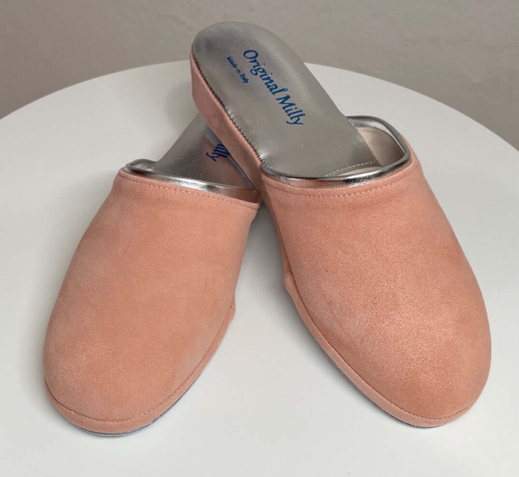 7200 Camoscio Pesca suola Bufalo Ciabatte da camera Donna Original Milly Made in Italy