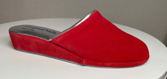 7200 Camoscio Rosso suola Bufalo Ciabatte da camera Donna Original Milly Made in Italy