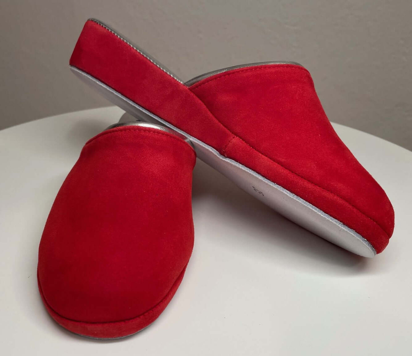 7200 Camoscio Rosso suola Bufalo Ciabatte da camera Donna Original Milly Made in Italy