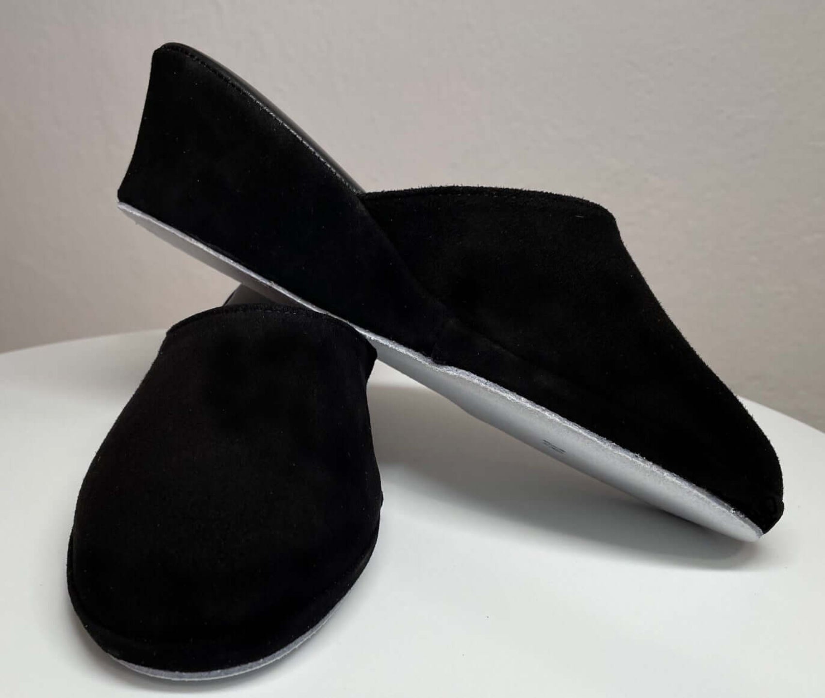 9001 Camoscio Nero suola Bufalo Ciabatte da camera Donna Original Milly Made in Italy